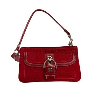 Coach Red Leather Wristlet